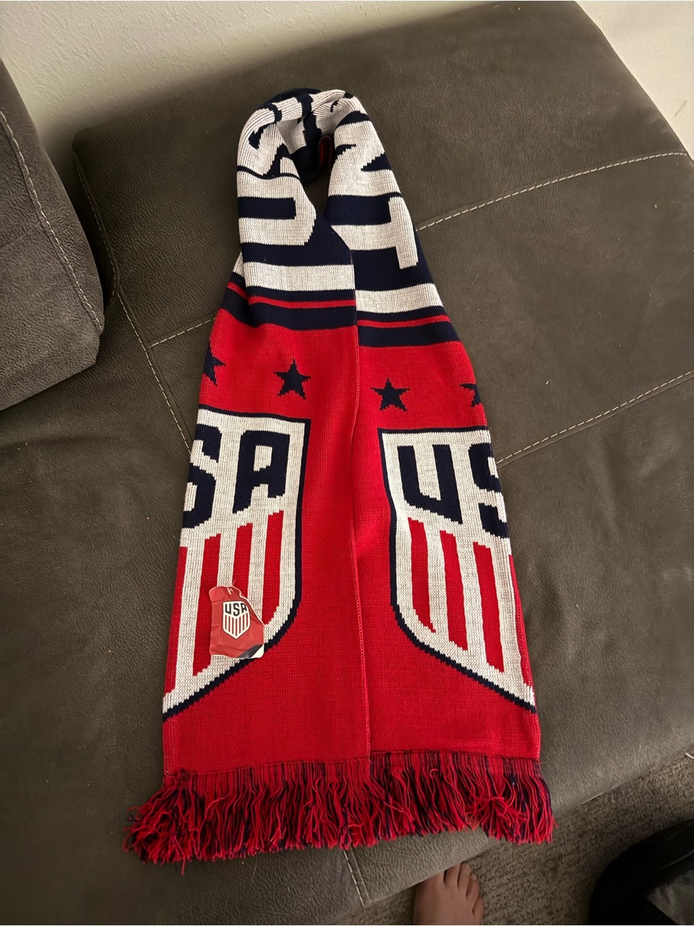 USA Women’s Soccer Red, White & Navy Fan Scarf